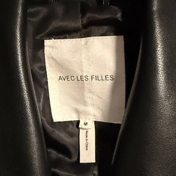 Avec Les Filles Black Leather Jacket - Picture 5 of 5